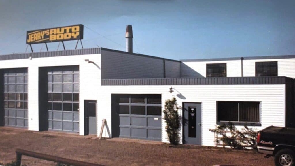 Old photograph of Jerry's Auto Body